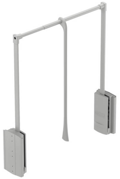 Picture of Hang pull down wardrobe rail lift, 600 - 830, Chrome plated, Steel and Plastic