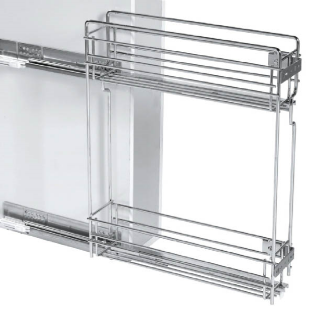 Picture of Soft close chrome pull out mini base unit - 150mm