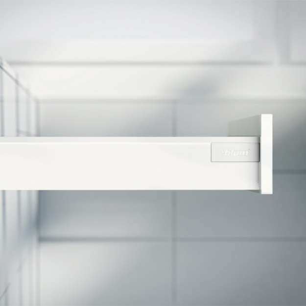 Picture of Blum Tandembox M Height 450mm White Alu C/W Screw On Front
Brackets Back Brackets Cover Caps