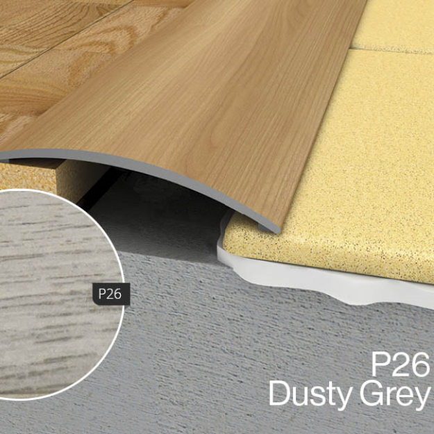 Picture of WRG2 1800mm Flat Reducer Adhesive Profile P26 Dusty Grey / Rockford 5946