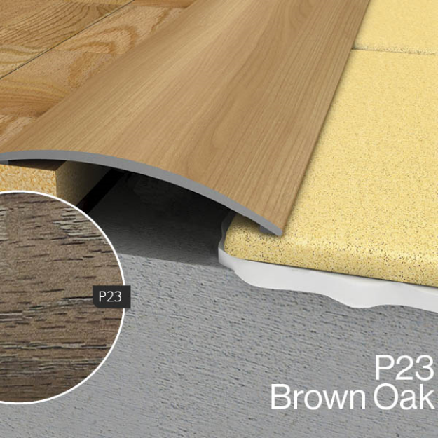 Picture of WRG2 1800mm Flat Reducer Adhesive Profile P23 Brown Oak / Dark Walnut 7658