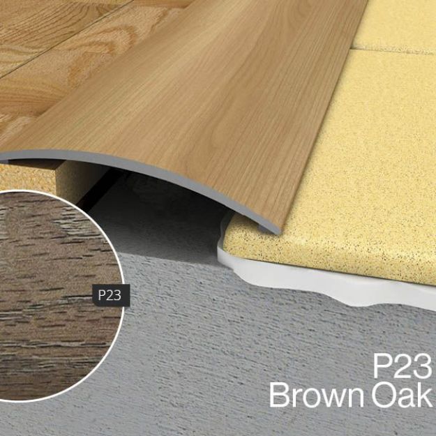 Picture of WRG2 900mm Flat Reducer Adhesive Profile P23 Brown Oak / Dark Walnut 7658 