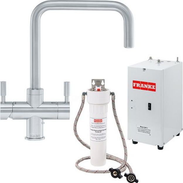Picture of Franke Omni ORIGINAL 4 in 1 Instant Boiling Hot + Filtered Water Tap Stainless Steel Tank & Filter Kit